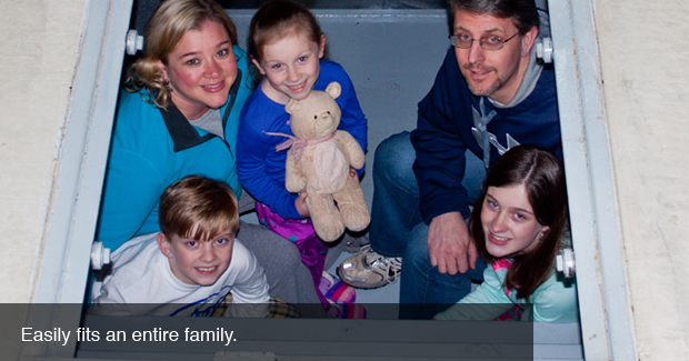 Shelters fit entire family